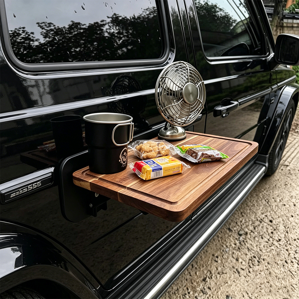 Travel Accessories Car - 1PC Car Side Folding Wooden Table