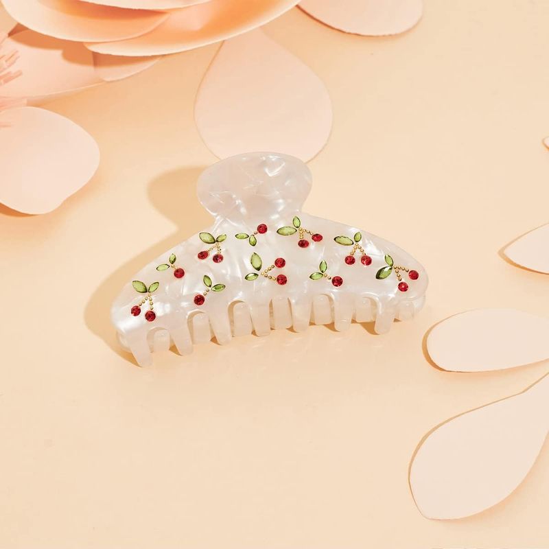 Travel Accessories Luxury - 1pc Cherry hair clip, rhinestone, sweet