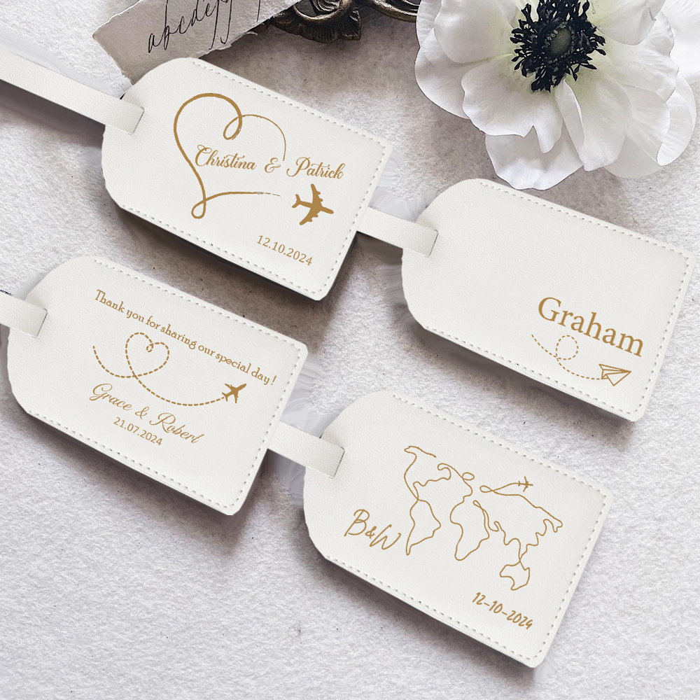 Travel Accessories Unique - Personalized Pu Leather Luggage Tag Monogrammed