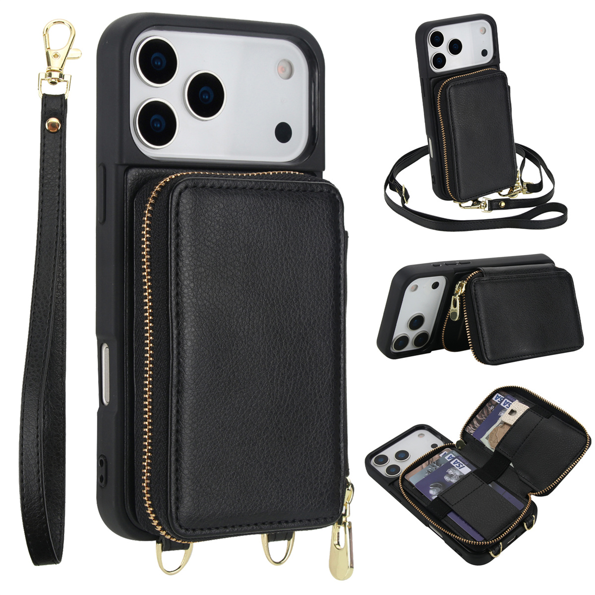 Passport Holder Rfid - Crossbody Zipper Purse Card Holder Leather