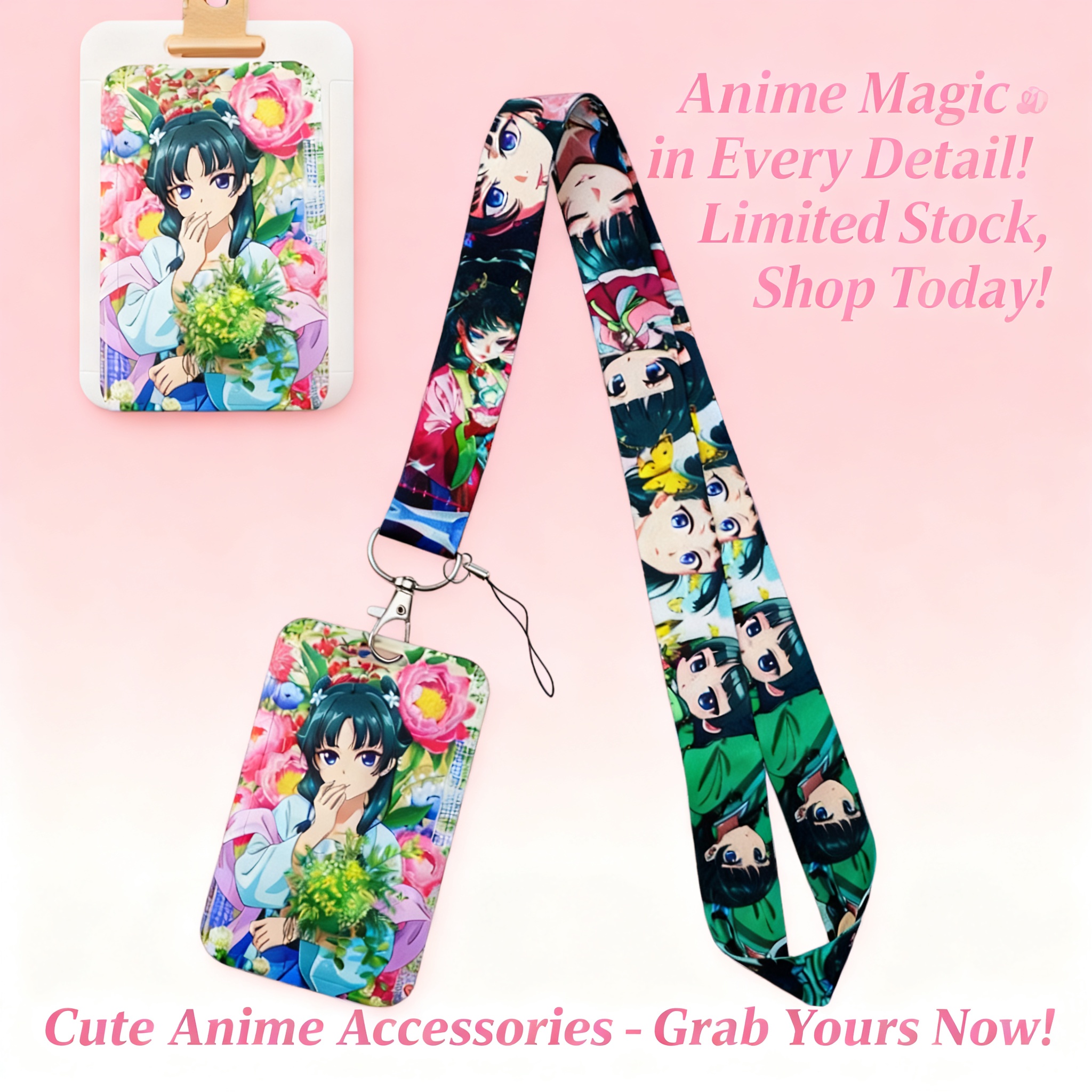 Travel Accessories And Bags - Cute Anime Girl Lanyard Neck Strap