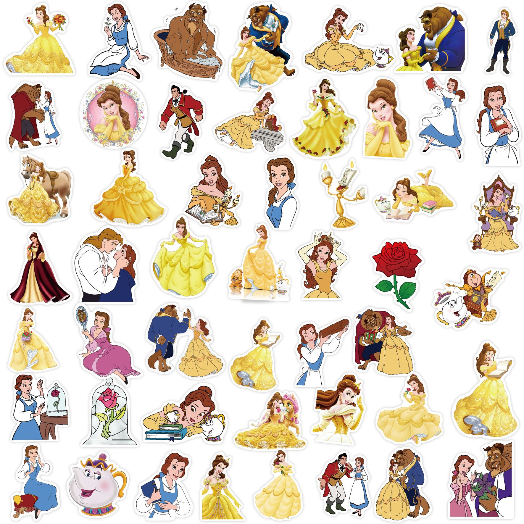 Travel Accessories Disney - 10/50PCS Beauty and The Beast Disney