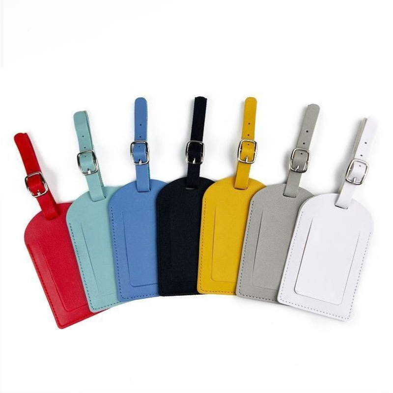 Women Men Luggage Tags PU Leat – Travel Accessories Unique recenzja i cena