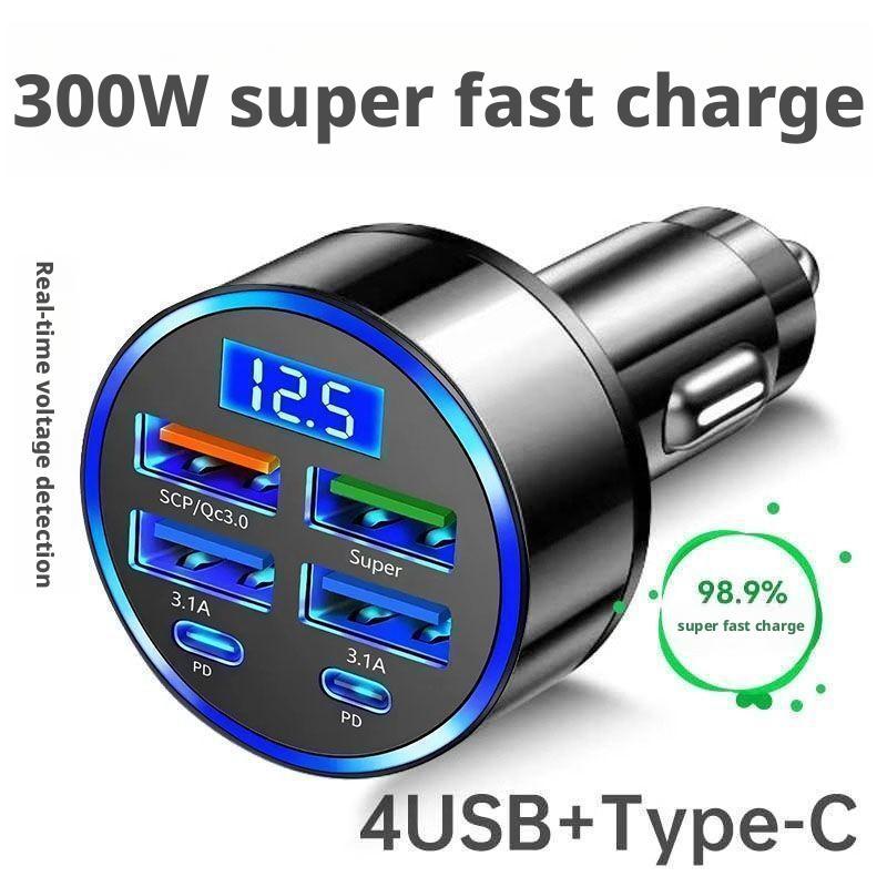 300W PD Car Charger 6 Ports Fa – Travel Plug Type C recenzja i cena