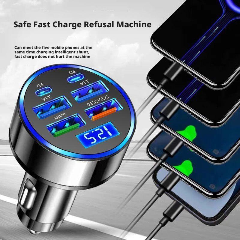 300W PD Car Charger 6 Ports Fa – Travel Plug Type C recenzja i cena