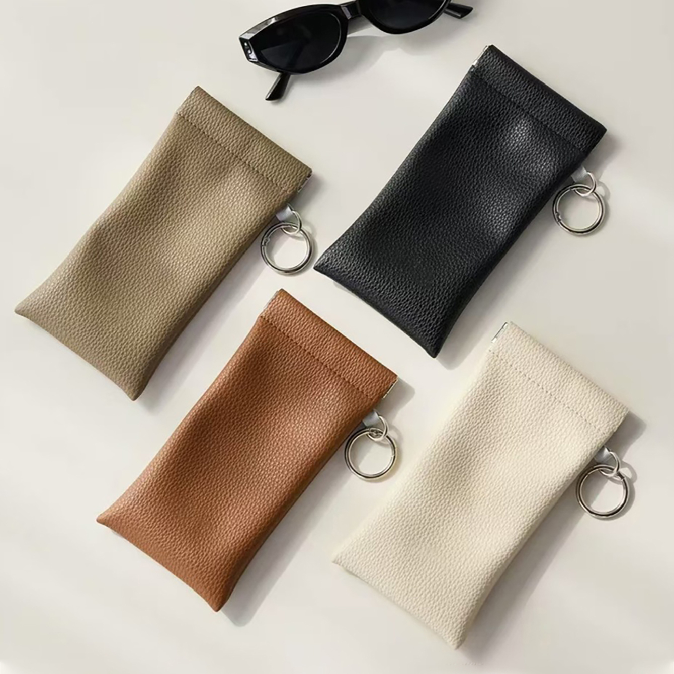 1pc PU Leather Sunglasses Pouc – Travel Accessories Pouch For Men recenzja i cena