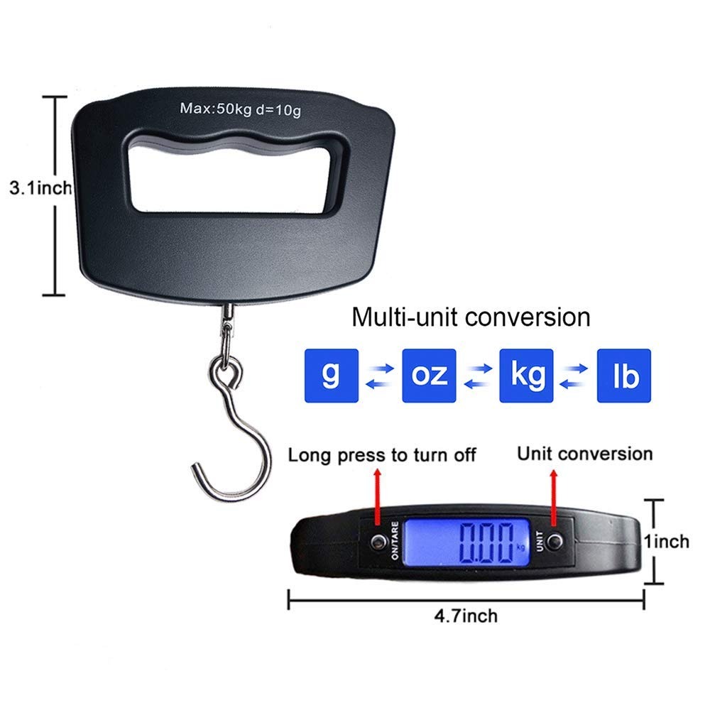 50kg Portable Handheld Digital – Luggage Scale Hanging recenzja i cena
