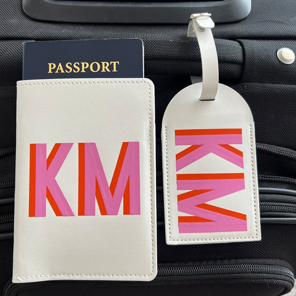 2pcs Custom Engraved Leather P – Travel Accessories Present recenzja i cena