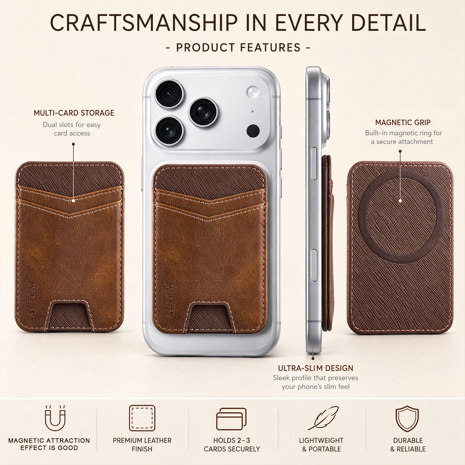 SUTENI Mobile Phone Magnet Poc – Passport Holder Rfid recenzja i cena