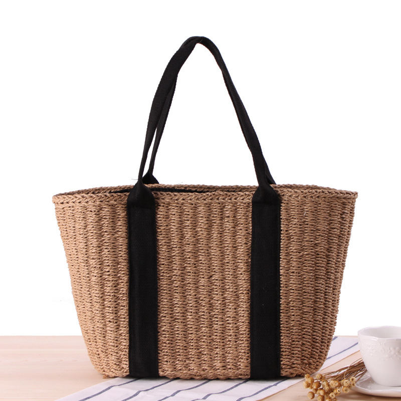 Trendy Straw Women Tote Bag Lu – Travel Accessories Luxury recenzja i cena