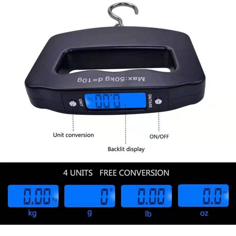50kg Digital Fishing Scale Han – Luggage Scale Hanging recenzja i cena