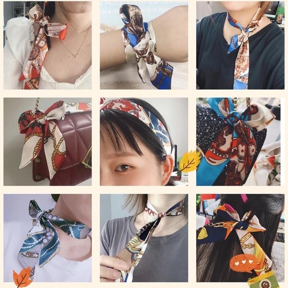 Korean Silk Scarf Soft Satin H – Travel Accessories Present recenzja i cena