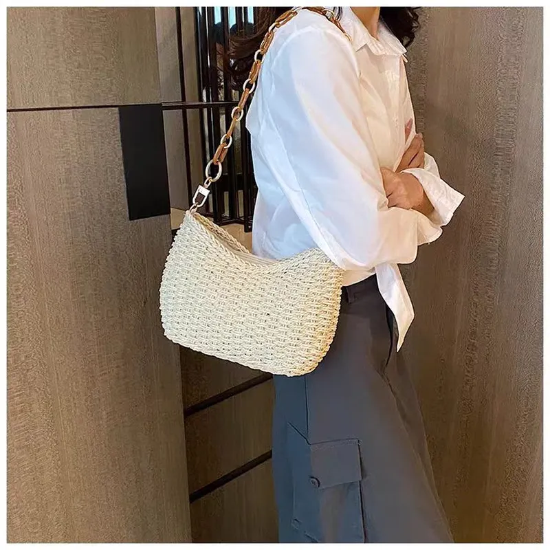 Straw Woven Shoulder Bag for W – Travel Accessories And Bags recenzja i cena