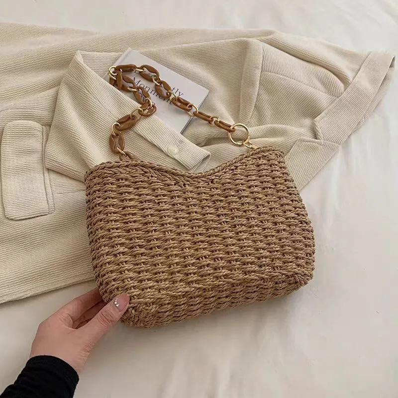 Straw Woven Shoulder Bag for W – Travel Accessories And Bags recenzja i cena