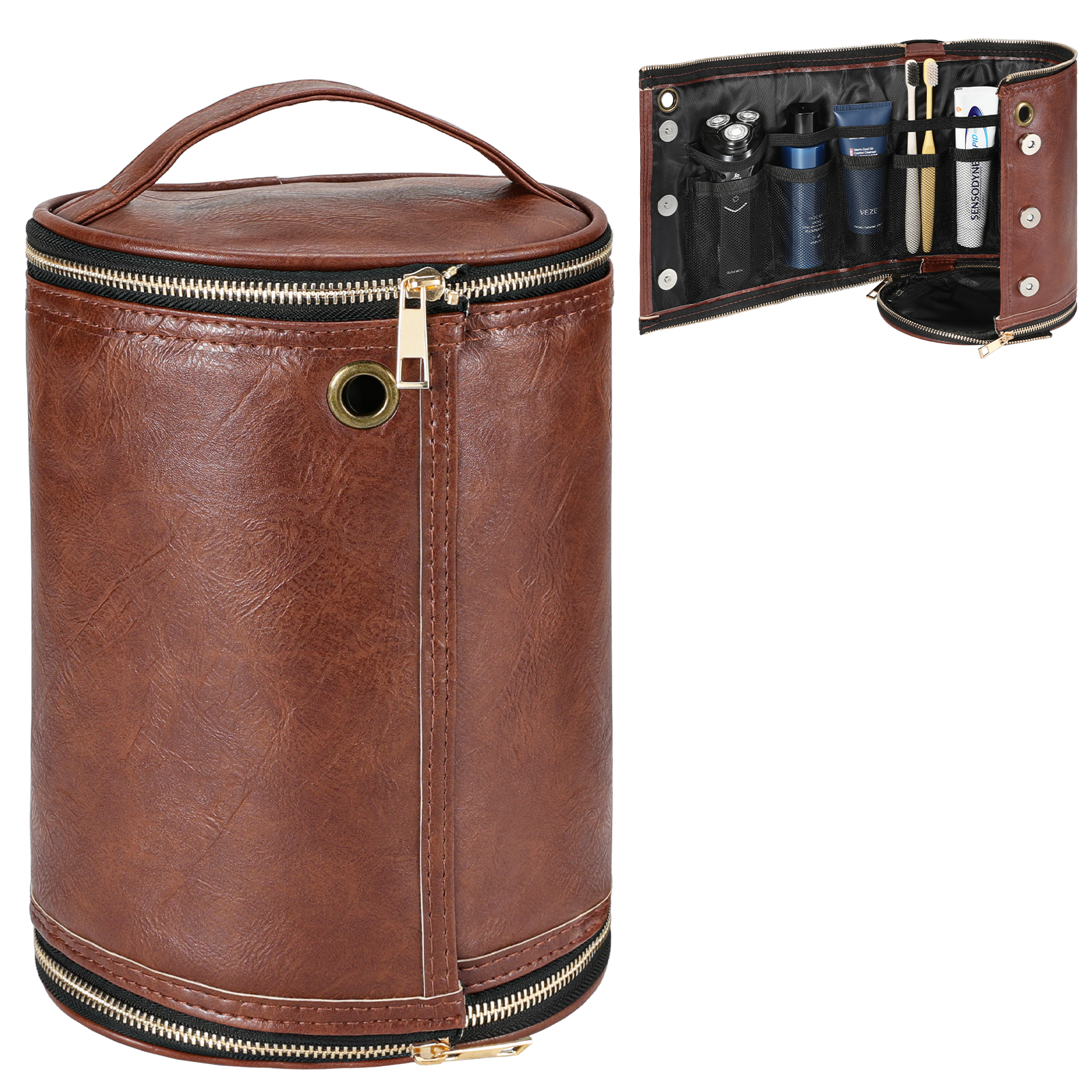 Leather Toiletry Bag for Men W – Travel Accessories Pouch For Men recenzja i cena