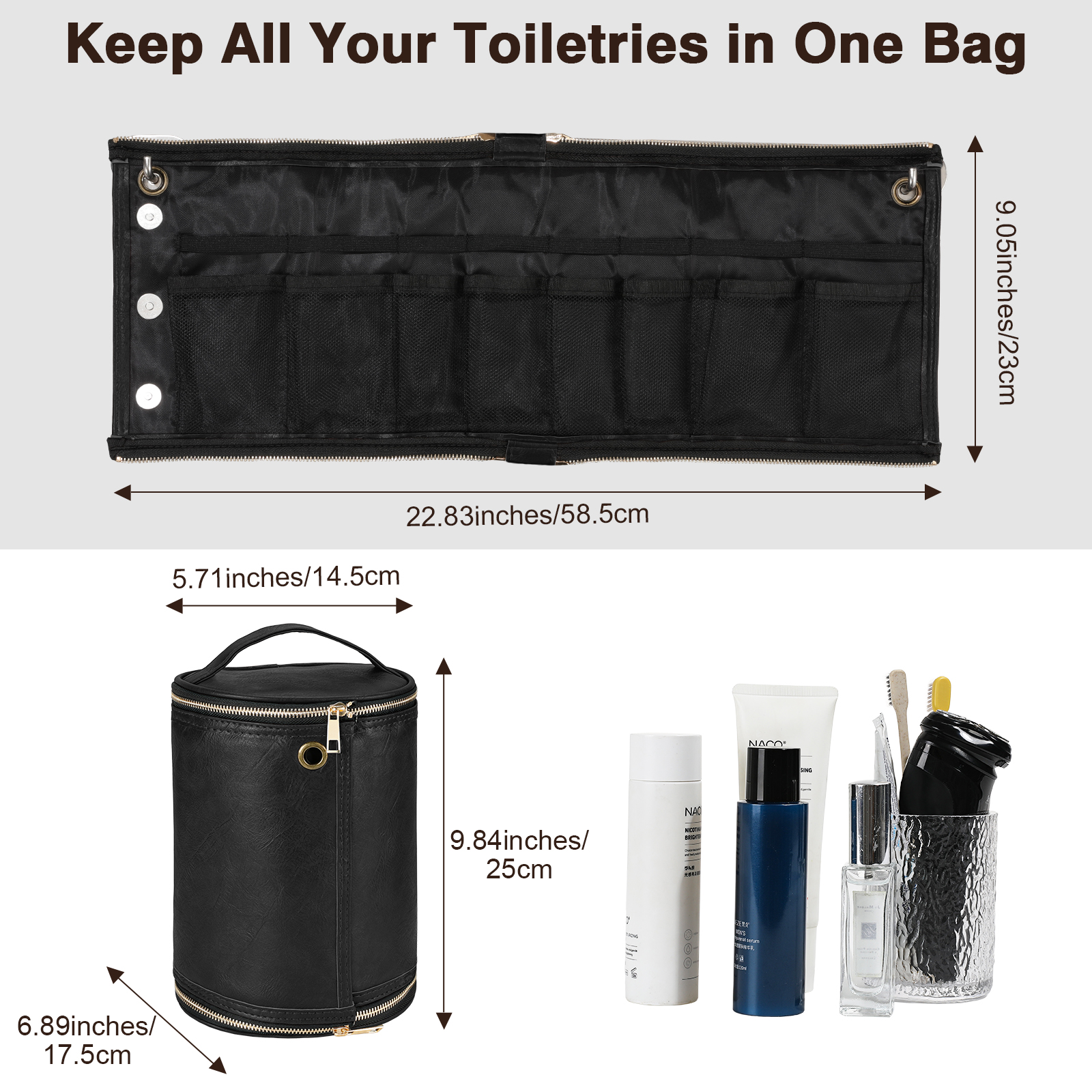 Leather Toiletry Bag for Men W – Travel Accessories Pouch For Men recenzja i cena
