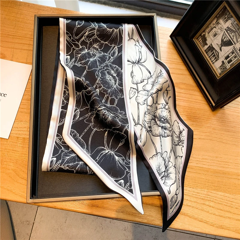 Luxury Long Silk Scarf Female  – Travel Accessories Luxury recenzja i cena