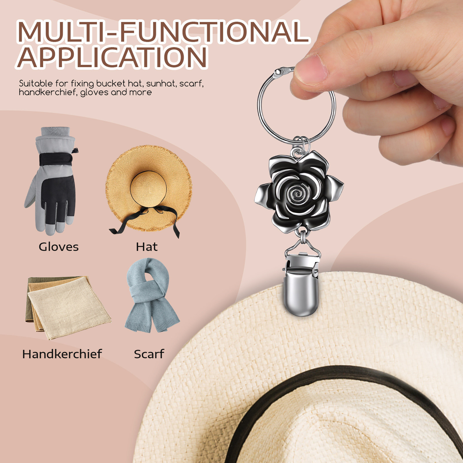 6Pcs Hat Clips Travel Caps Cli – Travel Accessories Present recenzja i cena