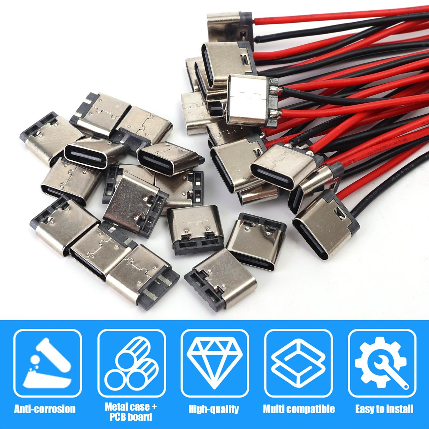 5-20PCS Type-C 2Pin Solder Wir – Travel Plug Type C recenzja i cena