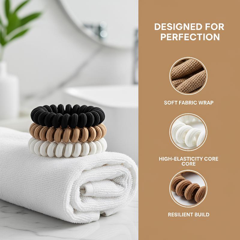 Spiral Coil Hair Ties No Damag – Travel Accessories Useful recenzja i cena