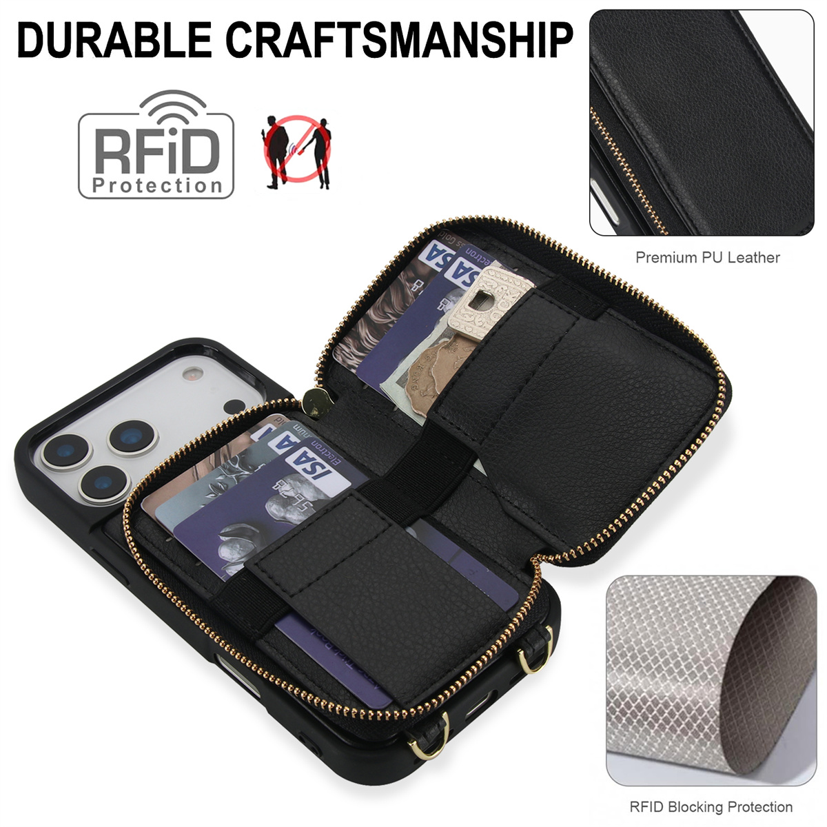 Crossbody Zipper Purse Card Ho – Passport Holder Rfid recenzja i cena