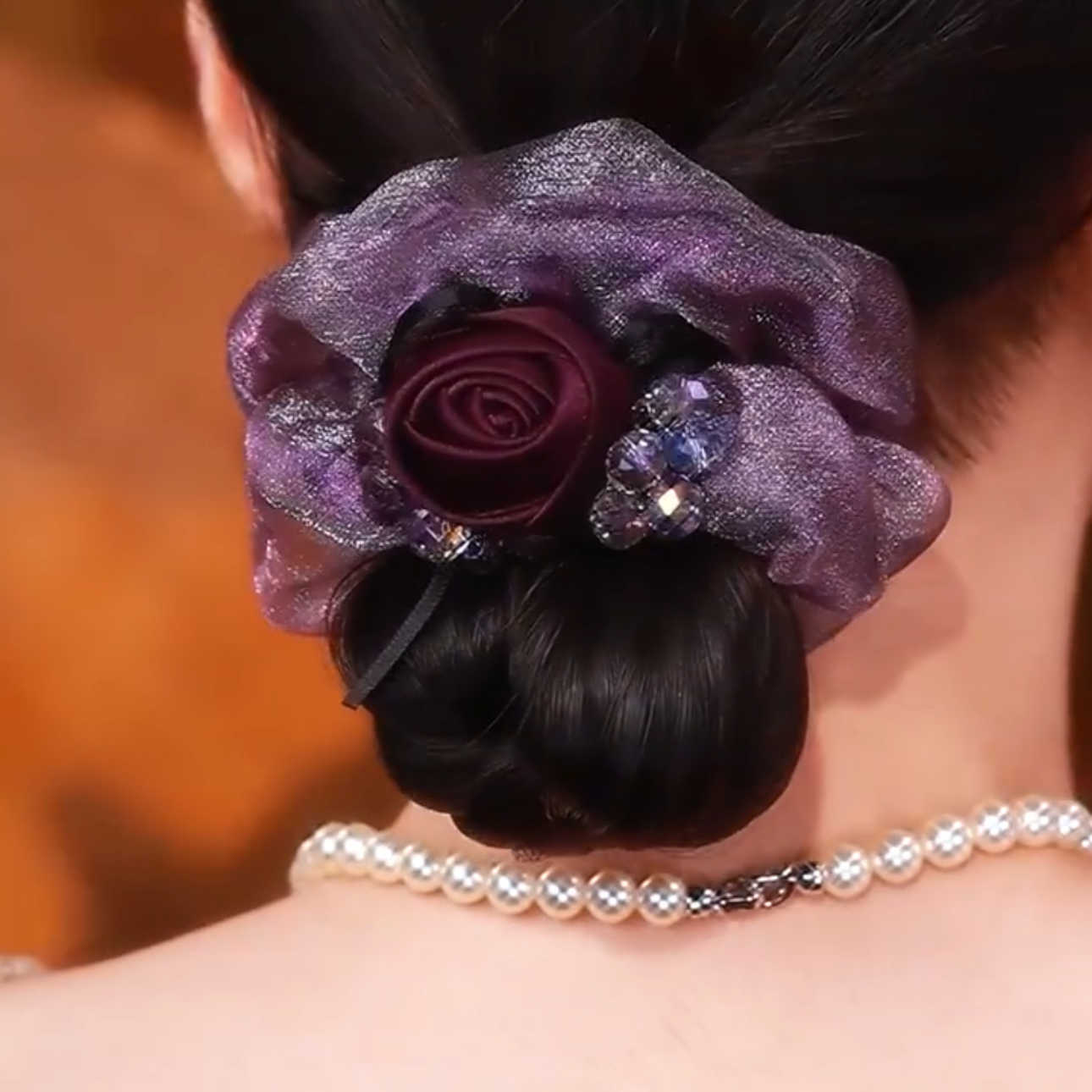 Elegant Rose Hair Tie Organza  – Travel Accessories Luxury recenzja i cena