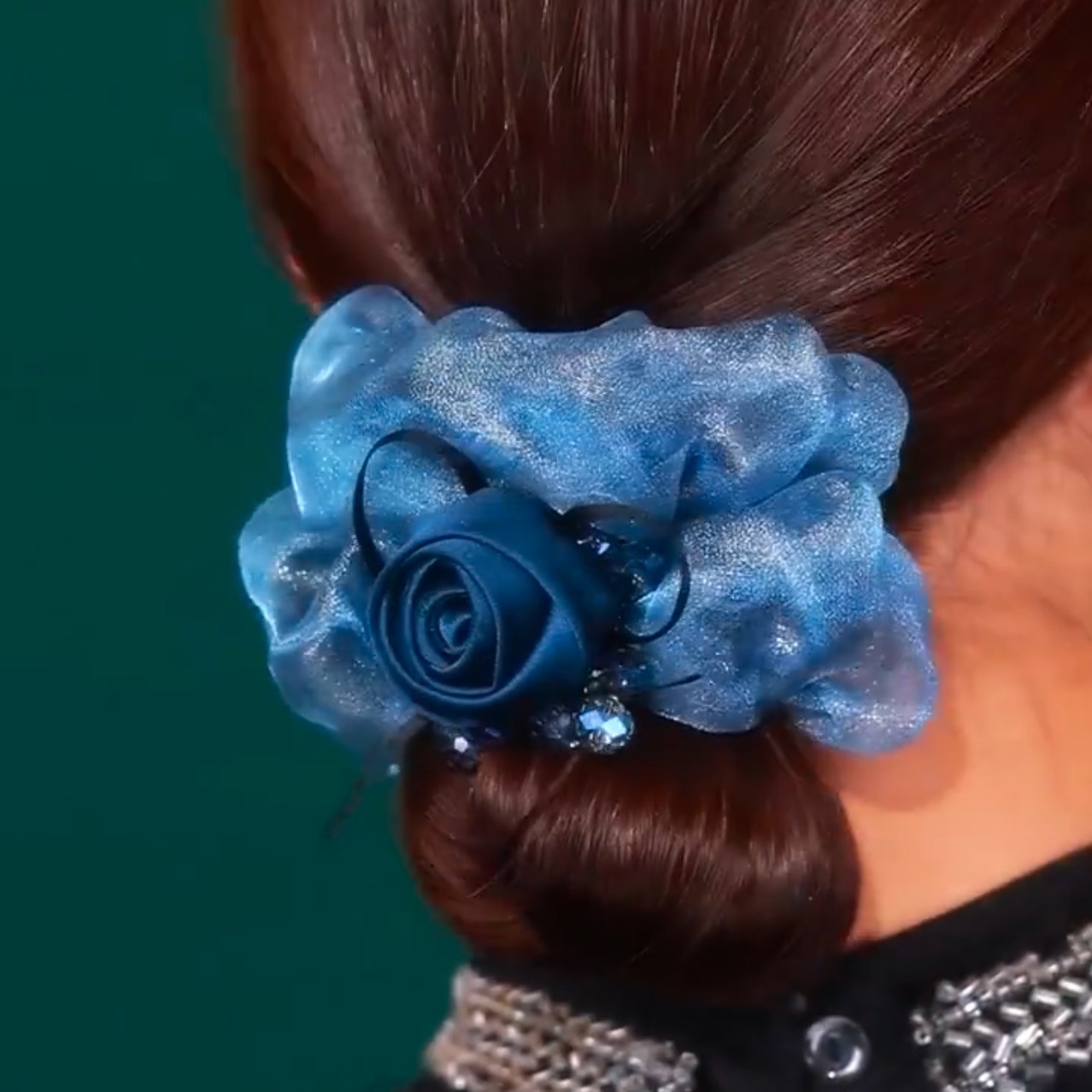 Elegant Rose Hair Tie Organza  – Travel Accessories Luxury recenzja i cena