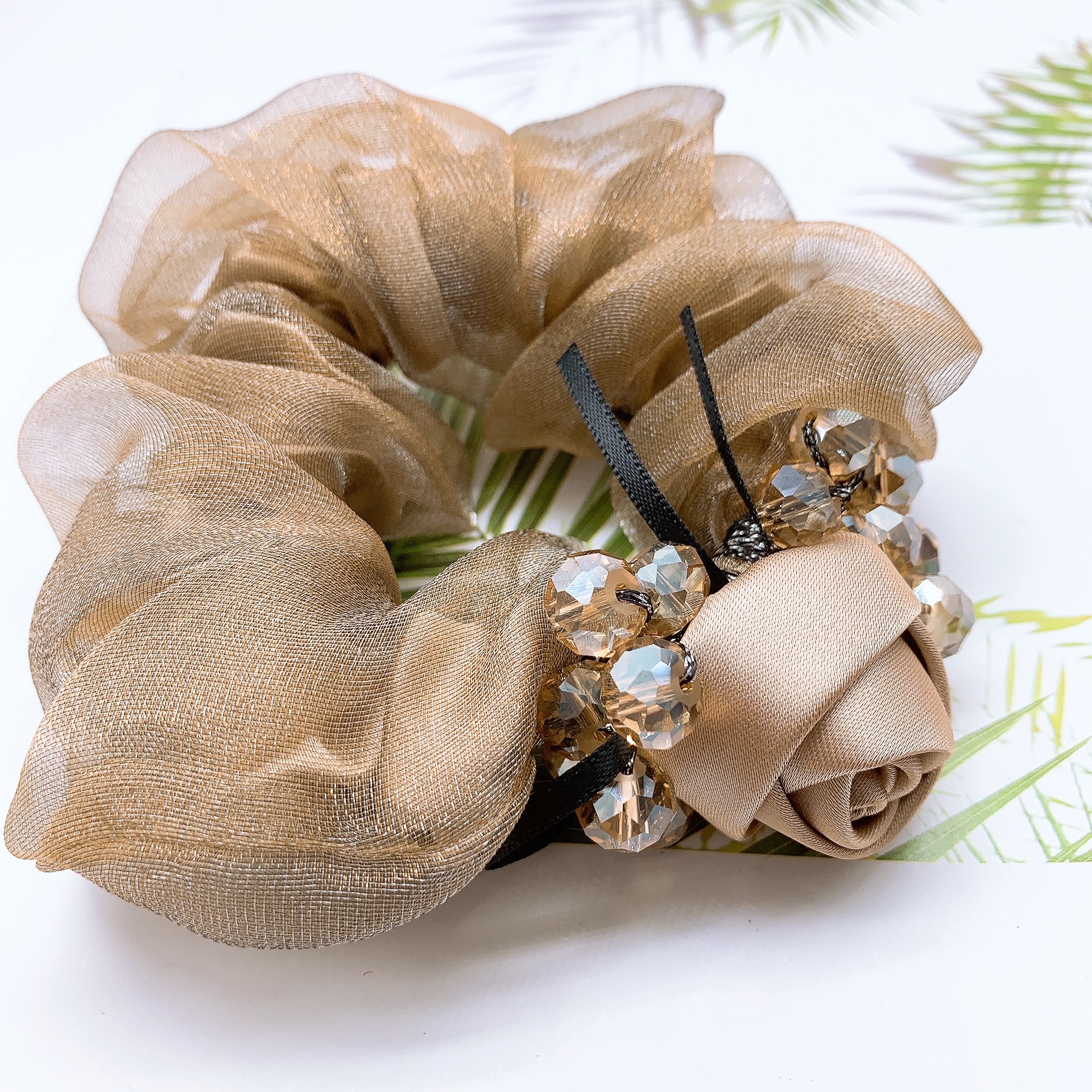 Elegant Rose Hair Tie Organza  – Travel Accessories Luxury recenzja i cena