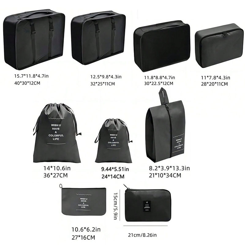 9Pcs Travel Organizer Bags Sui – Travel Accessories Packing Cubes recenzja i cena