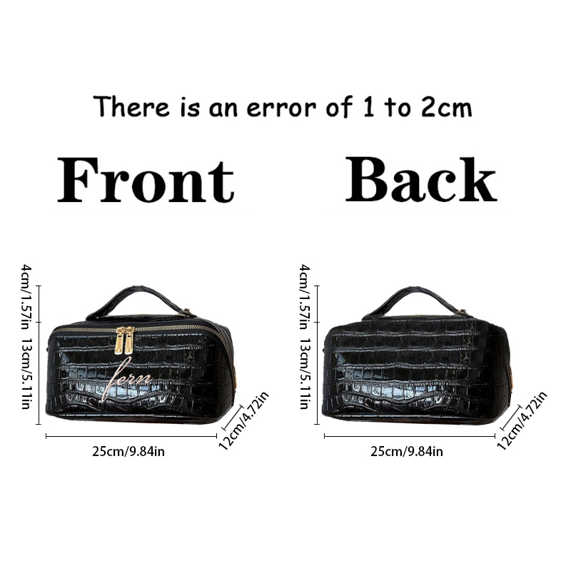 Embroidered Croc Makeup Bag Pe – Travel Accessories Present recenzja i cena