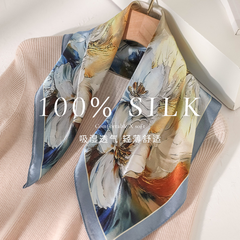 100% Real Silk Scarf Gorgeous  – Travel Accessories Present recenzja i cena